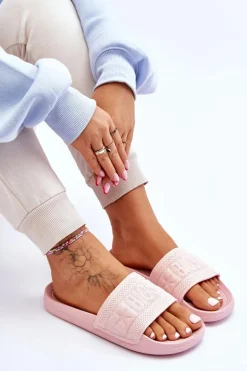 Damskie Modne Klapki Big Star LL274A157 Jasnoróżowe