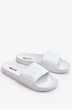 Damskie Modne Klapki Big Star LL274A159 Białe