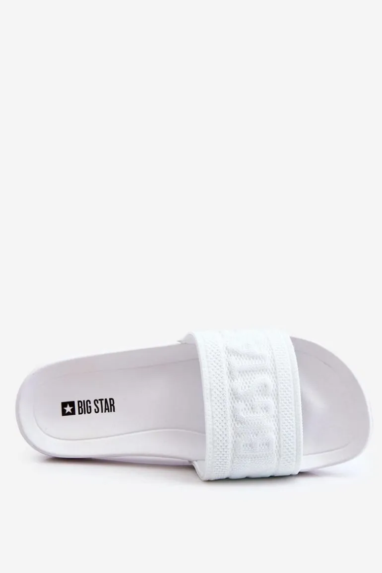 Damskie Modne Klapki Big Star LL274A159 Białe
