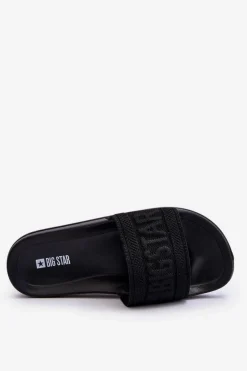 Damskie Modne Klapki Big Star LL274A158 Czarne