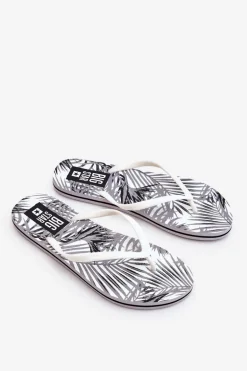 Damskie Modne Klapki Japonki Big Star LL274818 Białe