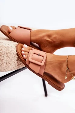 Damskie Modne Klapki Na Lato Różowe Sylvia