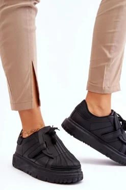 Damskie Modne Sportowe Buty Czarne Genesis