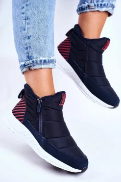 Damskie Młodzieżowe Śniegowce Big Star Granatowe GG274471