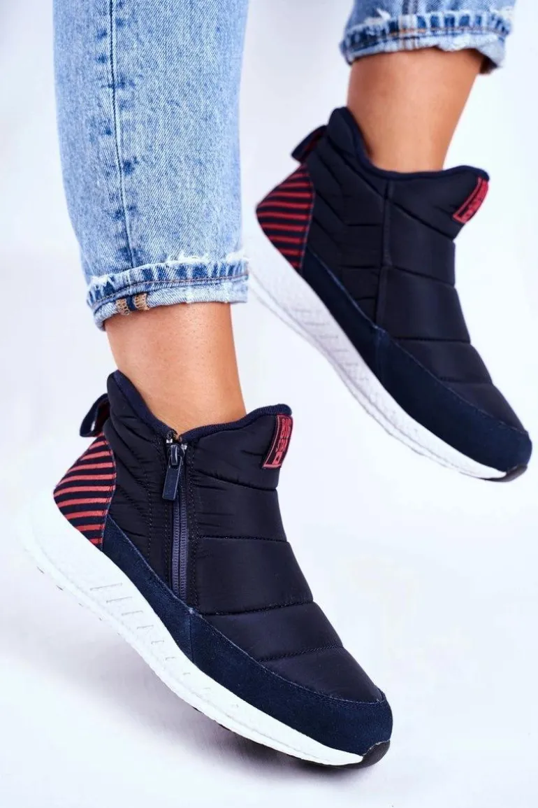 Damskie Młodzieżowe Śniegowce Big Star Granatowe GG274471