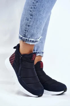 Damskie Młodzieżowe Śniegowce Big Star Granatowe GG274471