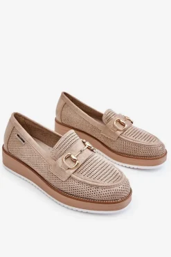 Damskie Mokasyny Na Platformie Beżowe Danny