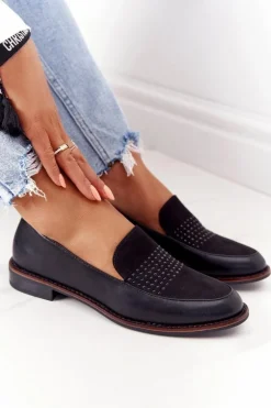 Damskie Mokasyny Sergio Leone PB255 Czarne