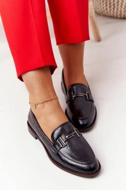 Damskie Mokasyny Sergio Leone PB253 Czarne