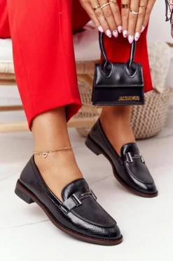 Damskie Mokasyny Sergio Leone PB253 Czarne