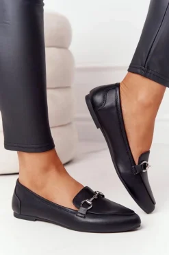 Damskie Mokasyny Sergio Leone MK711 Czarne