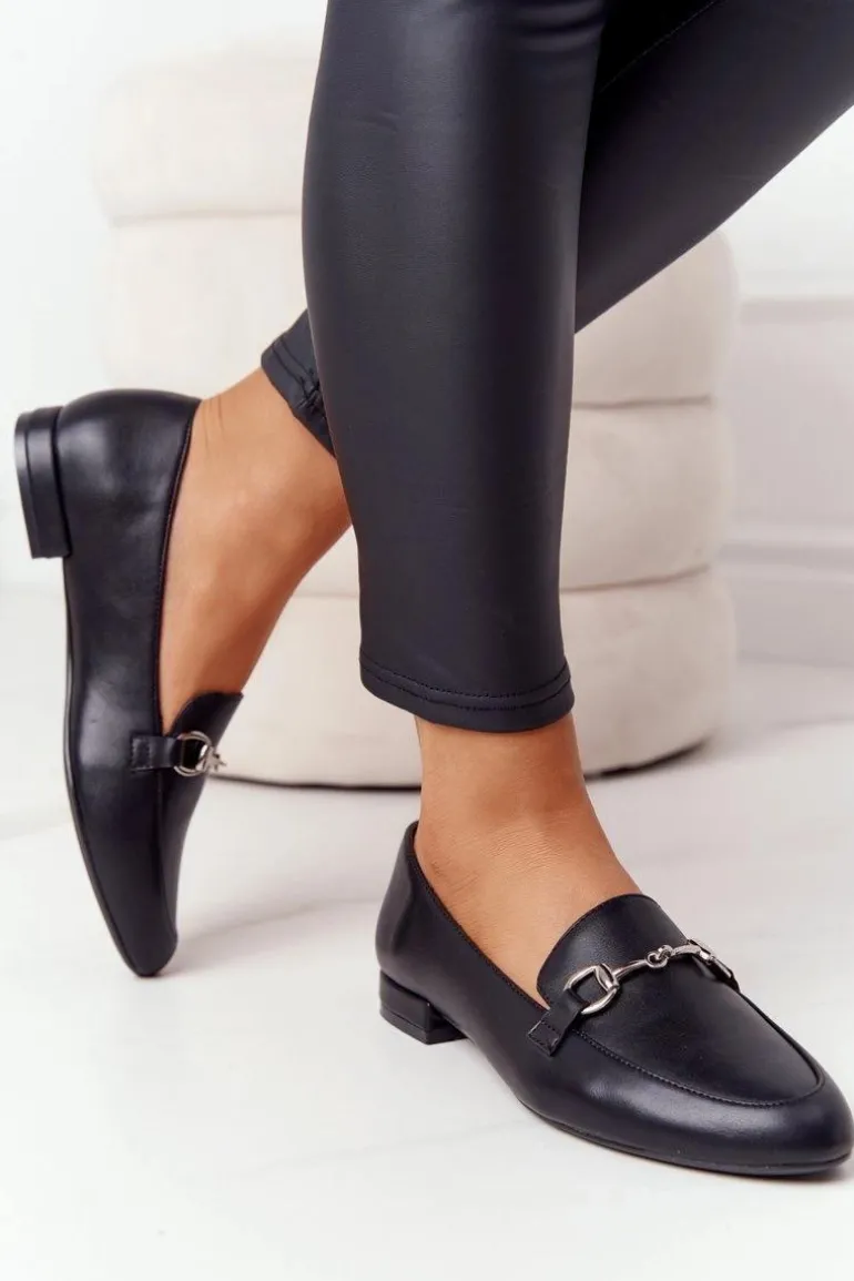 Damskie Mokasyny Sergio Leone MK733 Czarne