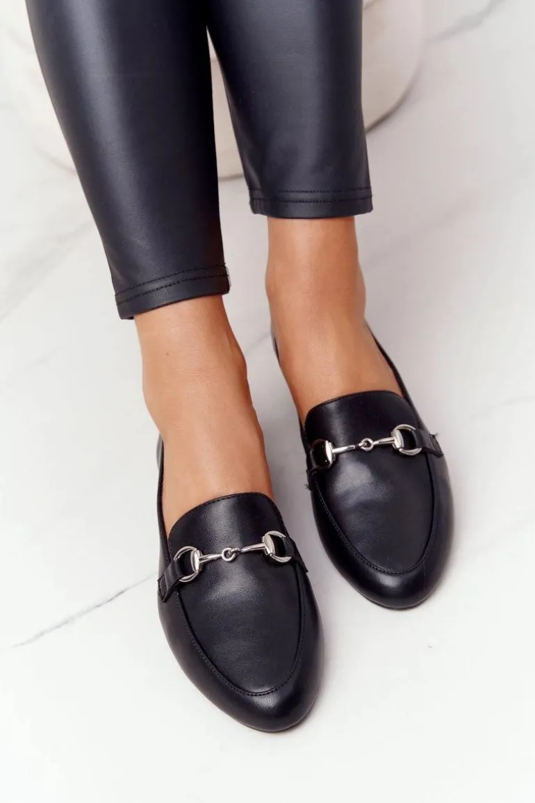 Damskie Mokasyny Sergio Leone MK733 Czarne