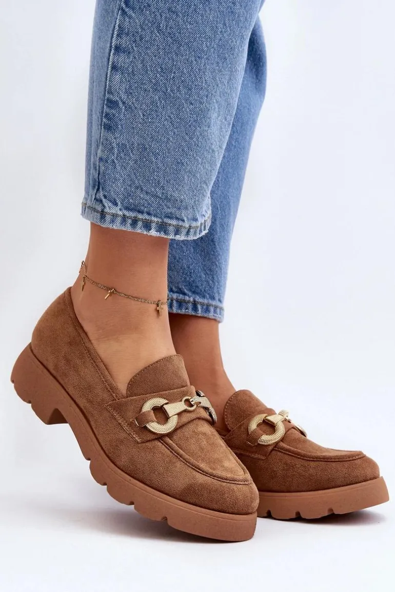 Damskie Mokasyny Z Ozdobą Camel Railenes