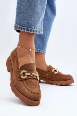 Damskie Mokasyny Z Ozdobą Camel Railenes