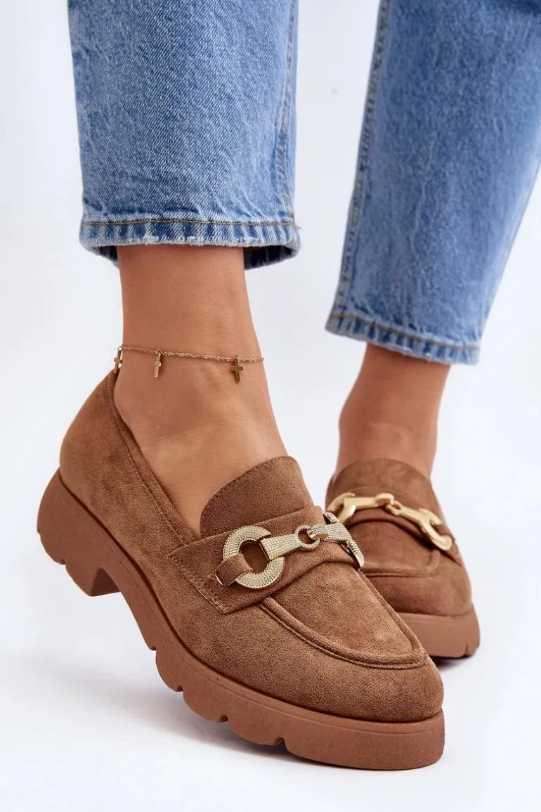 Damskie Mokasyny Z Ozdobą Camel Railenes