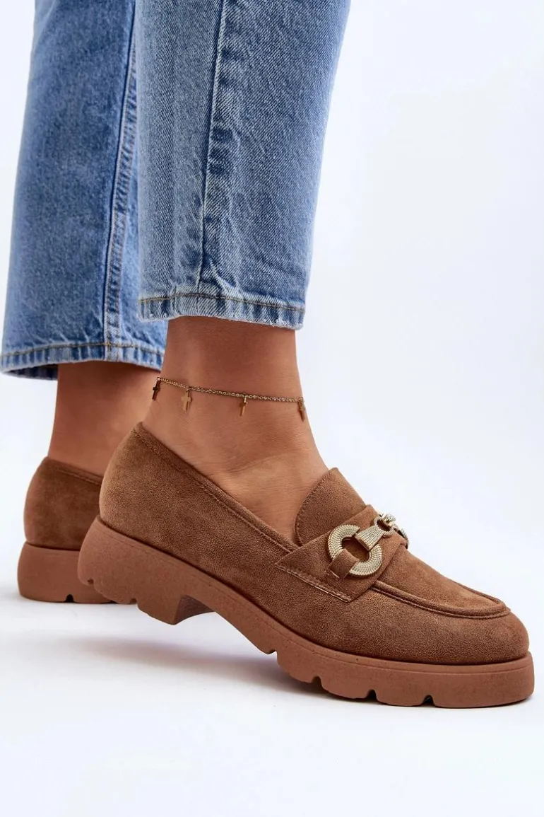Damskie Mokasyny Z Ozdobą Camel Railenes