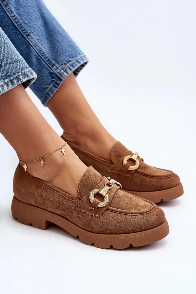 Damskie Mokasyny Z Ozdobą Camel Railenes