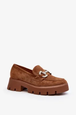 Damskie Mokasyny Z Ozdobą Camel Ellise