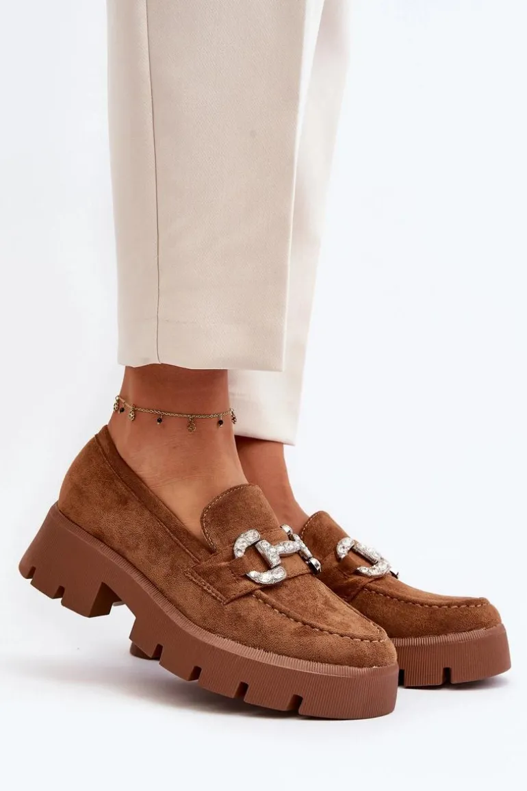 Damskie Mokasyny Z Ozdobą Camel Ellise
