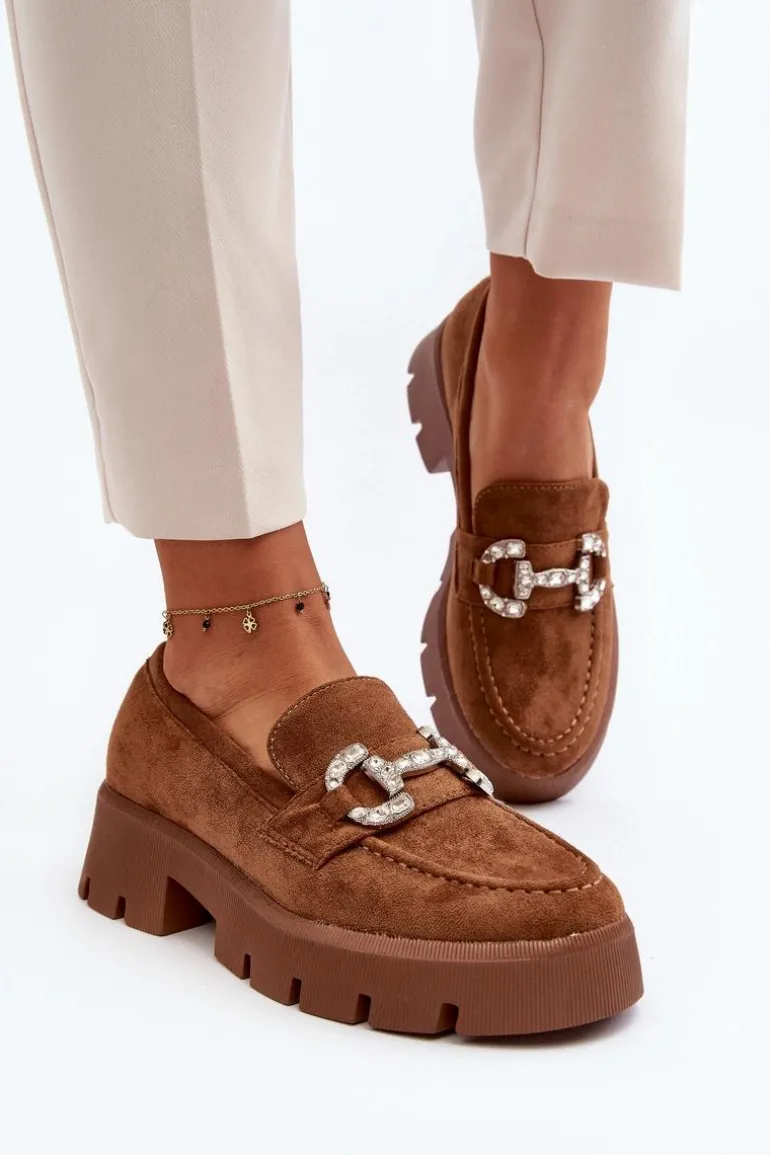 Damskie Mokasyny Z Ozdobą Camel Ellise