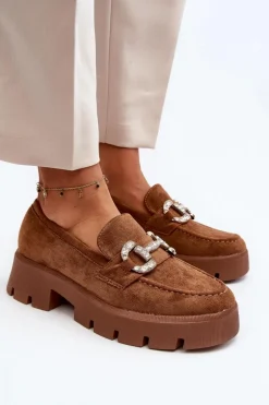 Damskie Mokasyny Z Ozdobą Camel Ellise