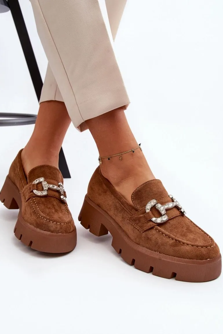 Damskie Mokasyny Z Ozdobą Camel Ellise
