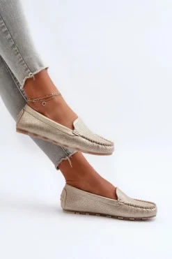 Damskie Mokasyny Złote Ranica