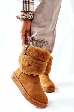 Damskie Śniegowce Big Star II274127 Camel