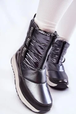 Damskie Śniegowce Big Star KK274391 Ciemnoszare