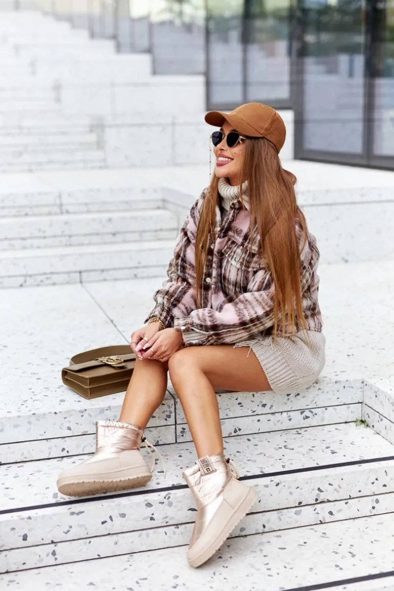 Damskie Śniegowce Big Star II274121 Beżowe