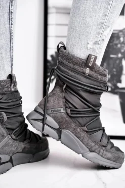 Damskie Śniegowce Big Star Szare GG274629