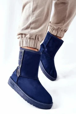 Damskie Śniegowce Big Star EE274416 Granatowe