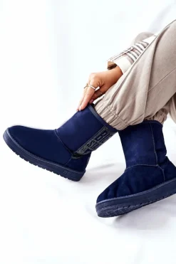 Damskie Śniegowce Big Star EE274416 Granatowe