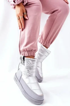 Damskie Śniegowce Big Star II274118 Srebrne