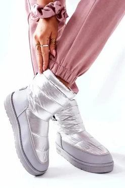 Damskie Śniegowce Big Star II274118 Srebrne