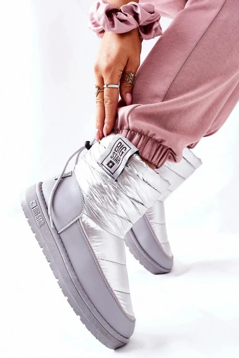 Damskie Śniegowce Big Star II274118 Srebrne