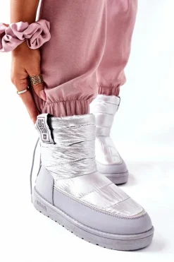 Damskie Śniegowce Big Star II274118 Srebrne