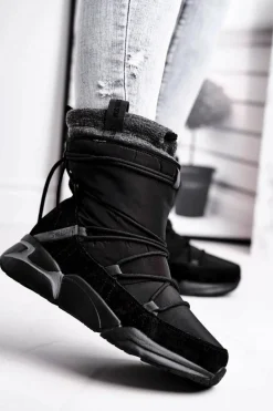 Damskie Śniegowce Big Star Czarne GG274628