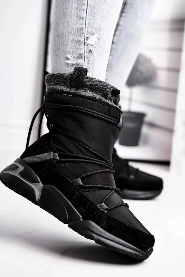 Damskie Śniegowce Big Star Czarne GG274628