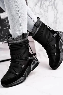 Damskie Śniegowce Big Star Czarne GG274628