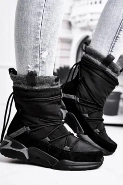 Damskie Śniegowce Big Star Czarne GG274628