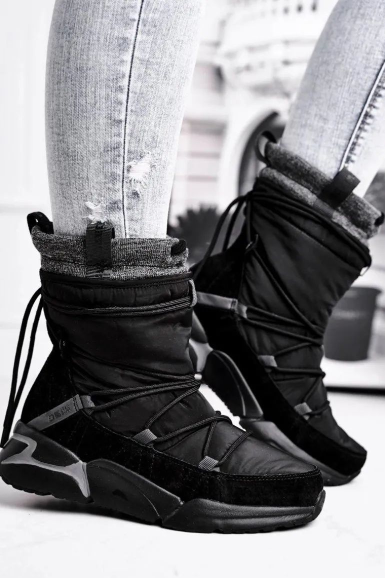 Damskie Śniegowce Big Star Czarne GG274628