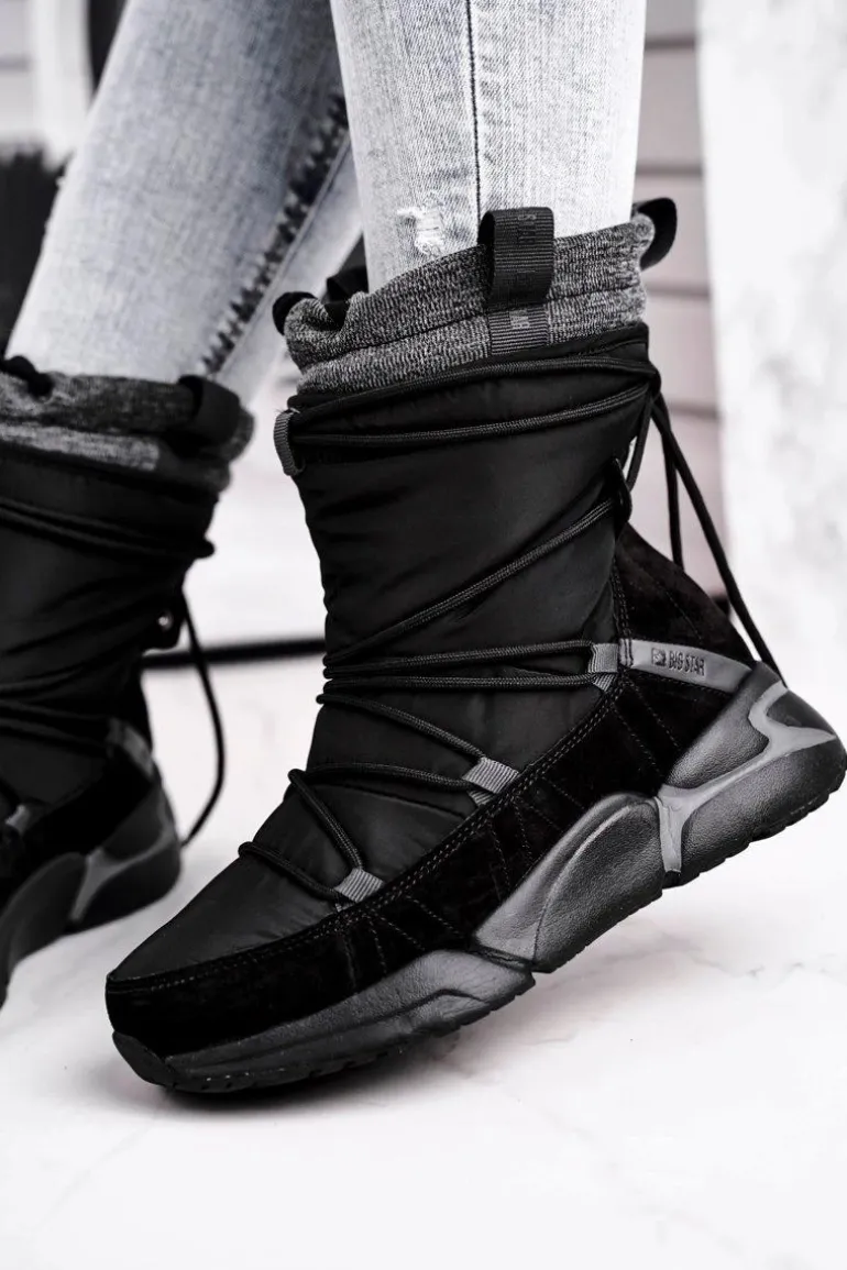 Damskie Śniegowce Big Star Czarne GG274628