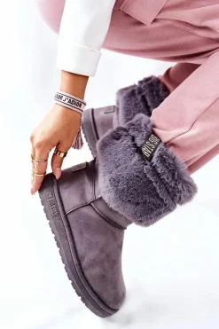 Damskie Śniegowce Big Star II274128 Szare