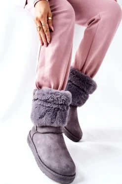 Damskie Śniegowce Big Star II274128 Szare