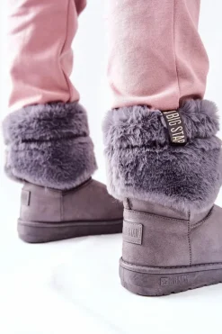 Damskie Śniegowce Big Star II274128 Szare