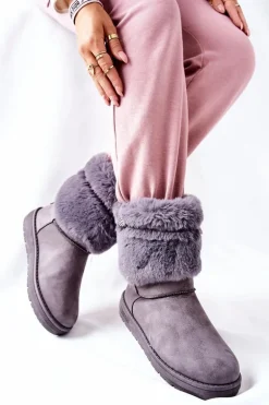 Damskie Śniegowce Big Star II274128 Szare