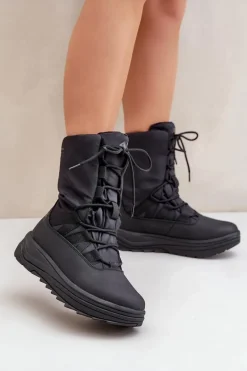 Damskie Śniegowce INUA Z Ociepliną Primaloft 4F 4FRAW24FSBSF012 Czarne