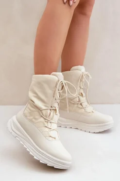 Damskie Śniegowce INUA Z Ociepliną Primaloft 4F 4FRAW24FSBSF012 Beżowe